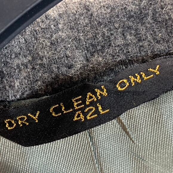 IMPERIAL BY HAGGAR Men's Heathered Gray One-Button Wool Sport Coat SZ 42L - Picture 13 of 13